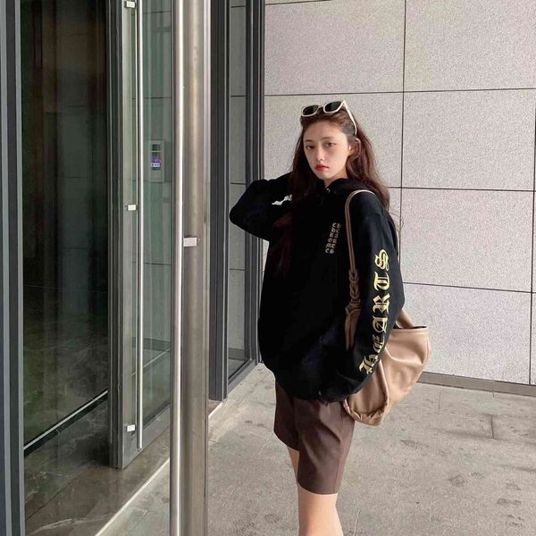 21s autumn and winter new crosanskrit cross flower arm ch bronzing glittering powder hoodie ins style men women, Black
21s autumn and winter new crosanskrit cross flower arm ch bronzing glittering powder hoodie ins style men women, Black