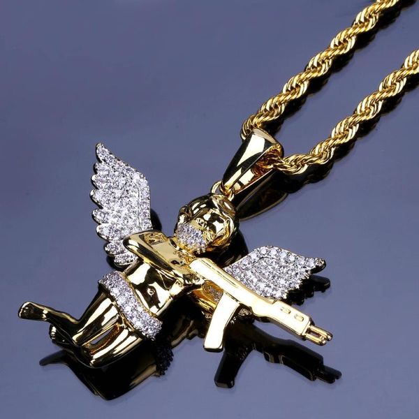 pendant necklaces fashion little cupid archery hiphop micro inlaid zircon necklace, Silver
pendant necklaces fashion little cupid archery hiphop micro inlaid zircon necklace, Silver