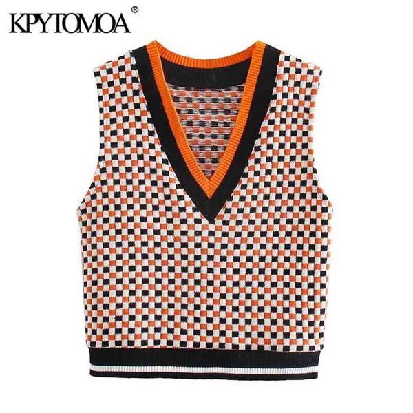 women fashion jacquard check cropped knitted vest sweater v neck sleeveless female waistcoat chic 210420, Black
women fashion jacquard check cropped knitted vest sweater v neck sleeveless female waistcoat chic 210420, Black