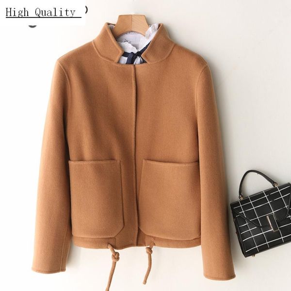 women's wool & blends winter 100% coat women autumn clothes 2021 elegant vintage cashmere jacket ladies short woolen jackets hiver lw16, Black
women's wool & blends winter 100% coat women autumn clothes 2021 elegant vintage cashmere jacket ladies short woolen jackets hiver lw16, Black