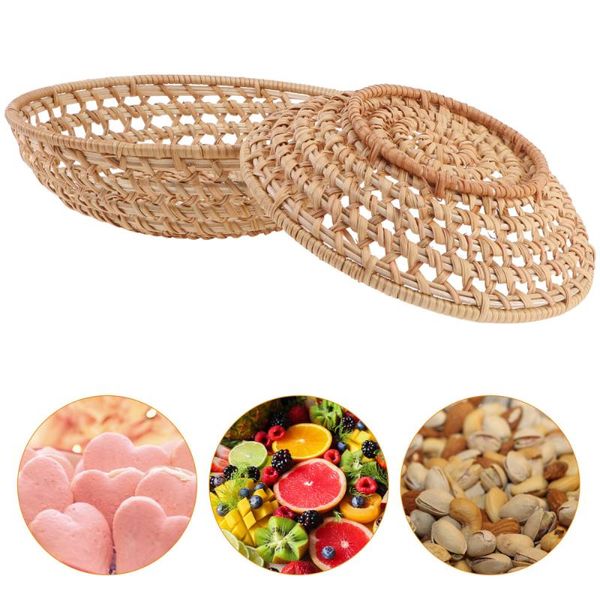 storage baskets 2pcs practical rattan woven fruit plates snack trays deskservice
storage baskets 2pcs practical rattan woven fruit plates snack trays deskservice