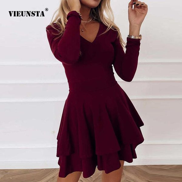 fashion v neck long sleeve mini dress spring office lady professional a-line dresses women ruffle solid party vestido casual, Black;gray
fashion v neck long sleeve mini dress spring office lady professional a-line dresses women ruffle solid party vestido casual, Black;gray