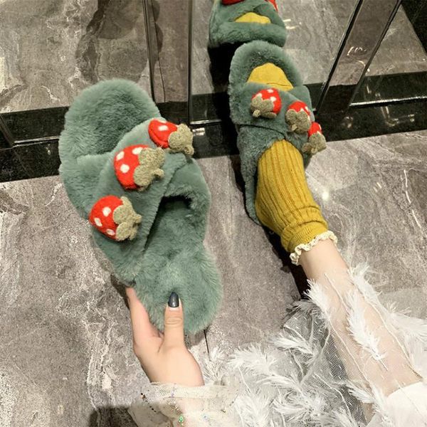 apanzu winter slippers women fur shoes strawberry large sizes 43 room wool female home house open toe, Black
apanzu winter slippers women fur shoes strawberry large sizes 43 room wool female home house open toe, Black