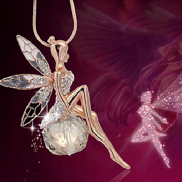 pendant necklaces vintage butterfly fairy necklace women fashion sweater chain charm crystal angel wing party jewelry, Silver
pendant necklaces vintage butterfly fairy necklace women fashion sweater chain charm crystal angel wing party jewelry, Silver