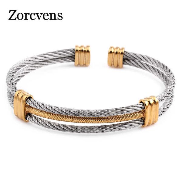 zorcvens new arrival spring wire line colorful titanium steel bracelet stretch stainless steel cable bangles for women q0719, Black
zorcvens new arrival spring wire line colorful titanium steel bracelet stretch stainless steel cable bangles for women q0719, Black