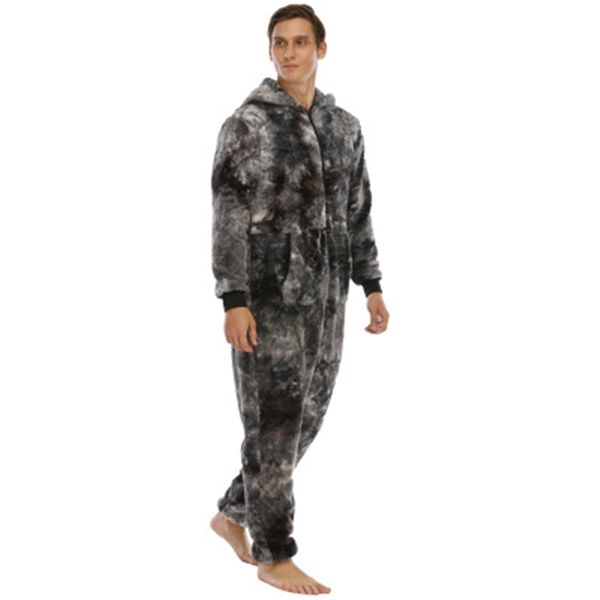 men's sleepwear men fleece casual rompers fashion trend long sleeve cardigan hooded pajamas spring male tie-dye loose home siamese b1rv, Black;brown
men's sleepwear men fleece casual rompers fashion trend long sleeve cardigan hooded pajamas spring male tie-dye loose home siamese b1rv, Black;brown