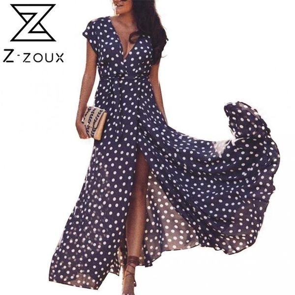 women dress v-neck dot short sleeve dresses plus size vintage long summer clothes fashion 210513, Black;gray 
women dress v-neck dot short sleeve dresses plus size vintage long summer clothes fashion 210513, Black;gray