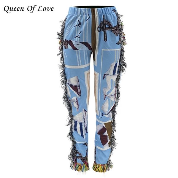 side tassels patchwork striped print jogger pant women rave festival clothing fashion casual high waist bodycon sweat pants 211007, Black;white
side tassels patchwork striped print jogger pant women rave festival clothing fashion casual high waist bodycon sweat pants 211007, Black;white