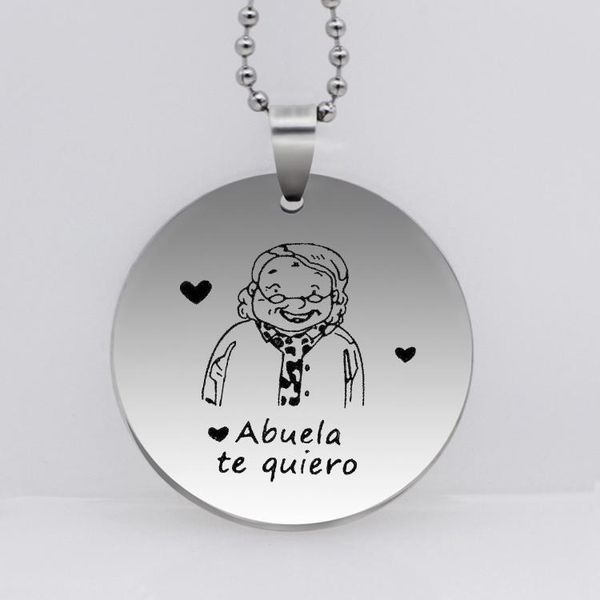 keychains 2021 abuela te quiero necklace stainless steel pendant charm collar necklaces jewelry for grandma yp6819, Silver
keychains 2021 abuela te quiero necklace stainless steel pendant charm collar necklaces jewelry for grandma yp6819, Silver