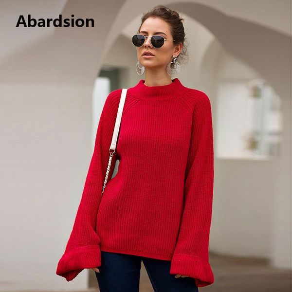 women's sweaters abardsion casual loose knitted autumn sweater 2021 women pullovers winter warm flare long sleeve turtleneck pull femme, White;black
women's sweaters abardsion casual loose knitted autumn sweater 2021 women pullovers winter warm flare long sleeve turtleneck pull femme, White;black