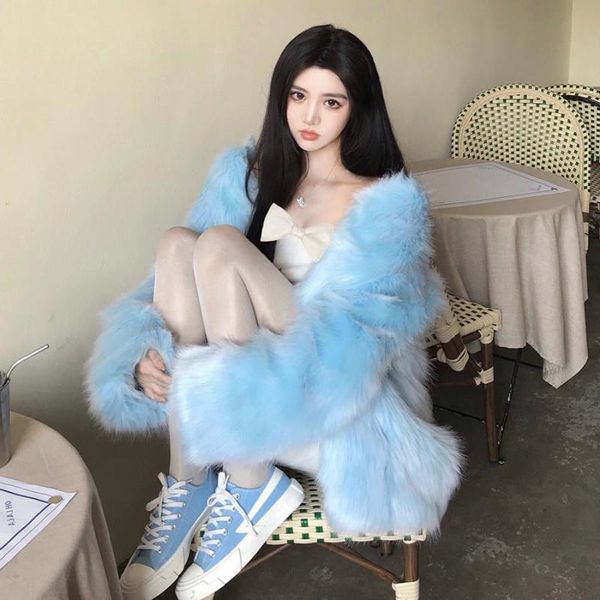 women's fur & faux 2021 autumn winter fashion temperament white plush coat female mid-length koeran style, Black
women's fur & faux 2021 autumn winter fashion temperament white plush coat female mid-length koeran style, Black