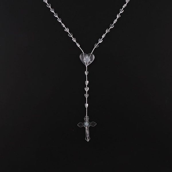 pendant necklaces 12 pcs of factory transparent white 6mm plastic rosary religious cross necklace catholic prayer jewelry, Silver
pendant necklaces 12 pcs of factory transparent white 6mm plastic rosary religious cross necklace catholic prayer jewelry, Silver
