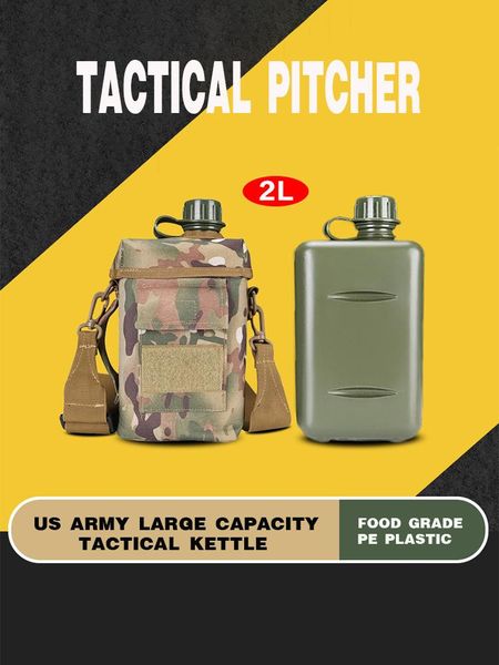 water bottle portable plastic sports kettle 2l flat large capacity shoulder strap military mountaineer fan camouflage nature hike
water bottle portable plastic sports kettle 2l flat large capacity shoulder strap military mountaineer fan camouflage nature hike