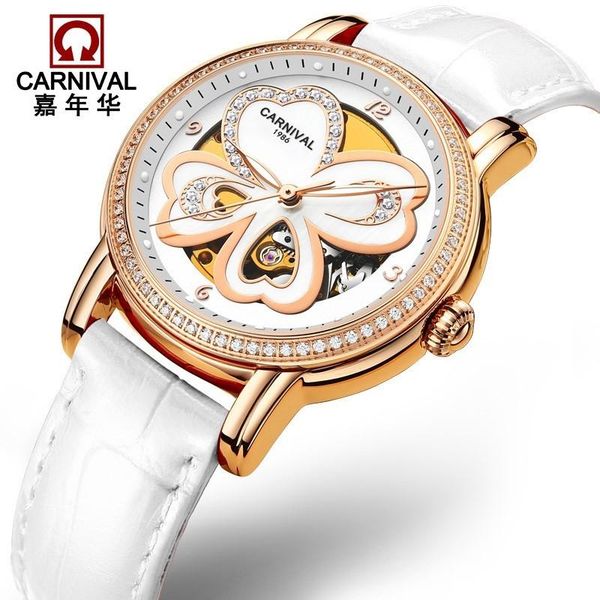 wristwatches carnival fashion ladies watch wrist automatic mechanical waterproof sapphire leather toura woman flywheel heart clock, Slivery;brown
wristwatches carnival fashion ladies watch wrist automatic mechanical waterproof sapphire leather toura woman flywheel heart clock, Slivery;brown