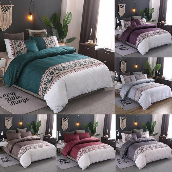 bedding sets floral comforter set simple flower pattern reactive printing  king size duvet cover pillowcase polyester luxury 
bedding sets floral comforter set simple flower pattern reactive printing  king size duvet cover pillowcase polyester luxury