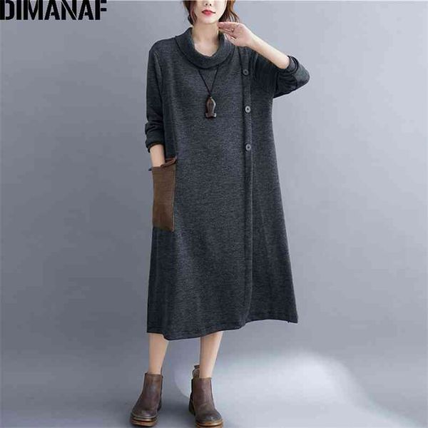 autumn winter women dress vintage plus size long sleeve turtleneck lady vestidos knitting loose pockets female clothing 210531, Black;gray
autumn winter women dress vintage plus size long sleeve turtleneck lady vestidos knitting loose pockets female clothing 210531, Black;gray