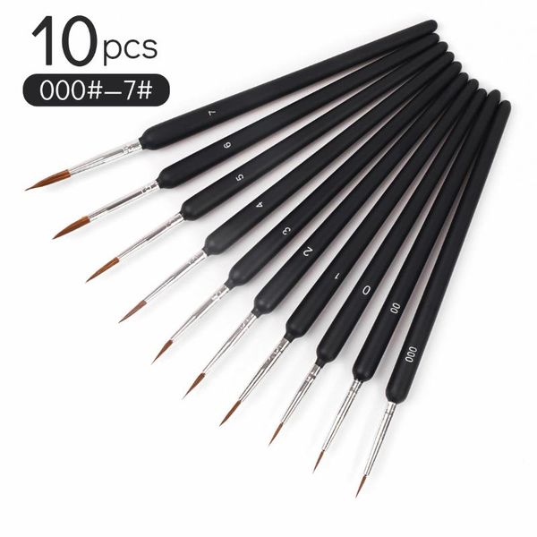 paintings 10pc professional wolf hair hook line pen miniature painting brush art brushes for drawing gouache oil nylon
paintings 10pc professional wolf hair hook line pen miniature painting brush art brushes for drawing gouache oil nylon