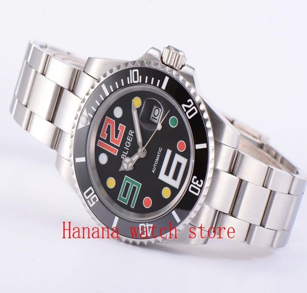 wristwatches 40mm black dial sapphire crystal glass stainless steel case luminous luxury miyota automatic movement men's watch, Slivery;brown
wristwatches 40mm black dial sapphire crystal glass stainless steel case luminous luxury miyota automatic movement men's watch, Slivery;brown