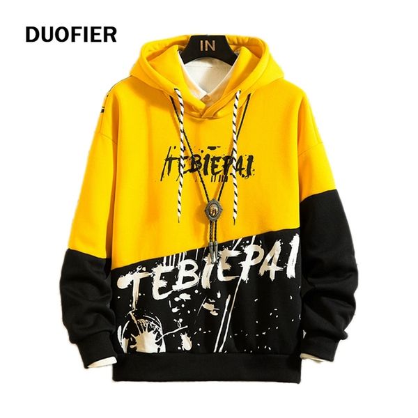 spring fashion sports sweatshirt men's splicing hoodie men letter printing hoodies mens trend all-match yellow hooded male 210603, Black
spring fashion sports sweatshirt men's splicing hoodie men letter printing hoodies mens trend all-match yellow hooded male 210603, Black