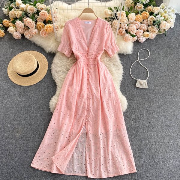 singreiny women hollow vacation dress korean v neck short sleeve a-line dress summer casual fashion streetwear split long dress 210419, Black;gray
singreiny women hollow vacation dress korean v neck short sleeve a-line dress summer casual fashion streetwear split long dress 210419, Black;gray