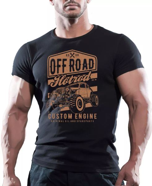 American Off Road - T-SHIRT HotRod Rebel Rider Custom Engine Garage Car Flames, White;black
American Off Road - T-SHIRT HotRod Rebel Rider Custom Engine Garage Car Flames, White;black