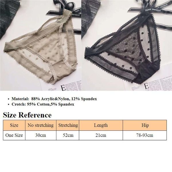 women's panties fashion women briefs underpants lace low-waist breathable mesh transparent underwear dots printed thin female, Black;pink
women's panties fashion women briefs underpants lace low-waist breathable mesh transparent underwear dots printed thin female, Black;pink