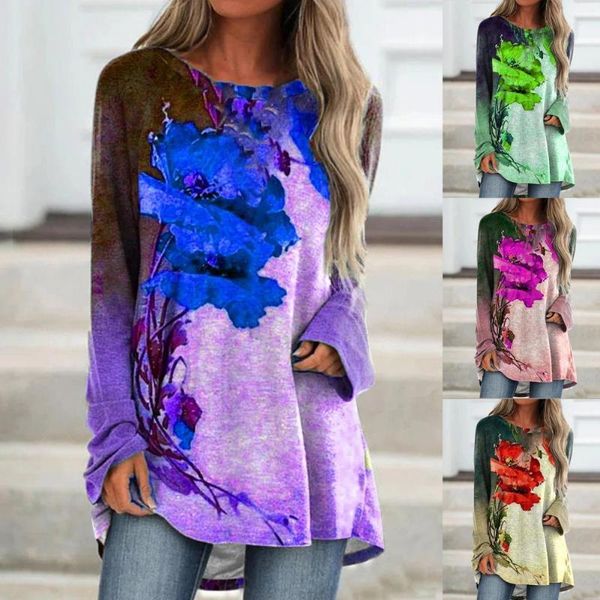 women's blouses & shirts simple flower print all match t-shirt for dating autumn blouse, White
women's blouses & shirts simple flower print all match t-shirt for dating autumn blouse, White
