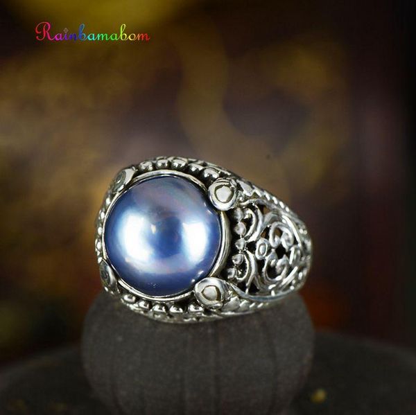 cluster rings rainbamabom vintage real 925 solid sterling silver natural pearl gemstone ring wedding band women fine jewelry gifts wholesale, Golden;silver
cluster rings rainbamabom vintage real 925 solid sterling silver natural pearl gemstone ring wedding band women fine jewelry gifts wholesale, Golden;silver