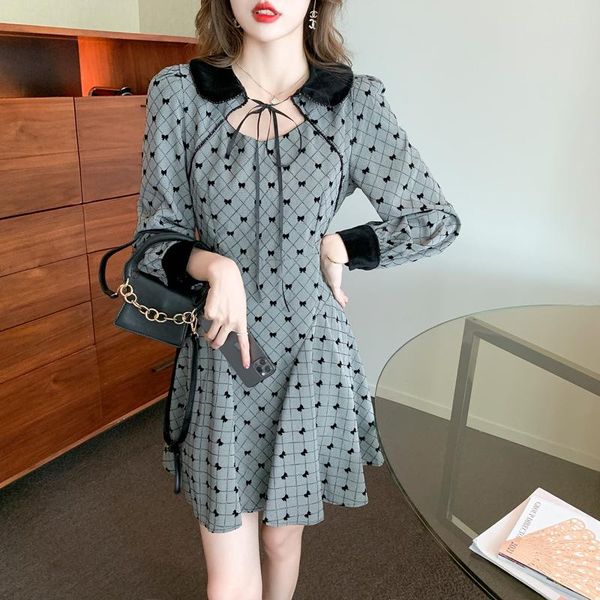 casual dresses 2021 autumn and winter women's french romantic heavy industry flocking skirt long-sleeved bow dress women, Black;gray
casual dresses 2021 autumn and winter women's french romantic heavy industry flocking skirt long-sleeved bow dress women, Black;gray