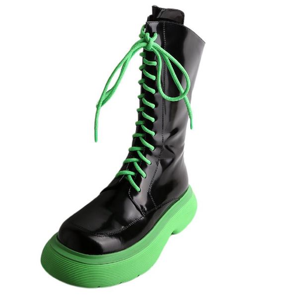boots winter women's cow leather round toe thick heel cross-tied fashion shoes for women green add black young girls
boots winter women's cow leather round toe thick heel cross-tied fashion shoes for women green add black young girls