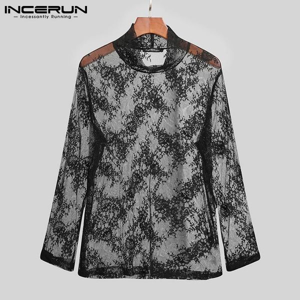 men's t-shirts 2021 men mesh t shirt lace see through long sleeve streetwear turtleneck fashion tee party nightclub camisetas ince, White;black
men's t-shirts 2021 men mesh t shirt lace see through long sleeve streetwear turtleneck fashion tee party nightclub camisetas ince, White;black