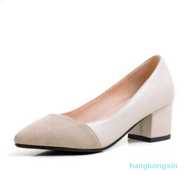 square heel women pumps mixed color pointed toe shoes shallow soft lady office party mujer footwear size 30-43, Black
square heel women pumps mixed color pointed toe shoes shallow soft lady office party mujer footwear size 30-43, Black