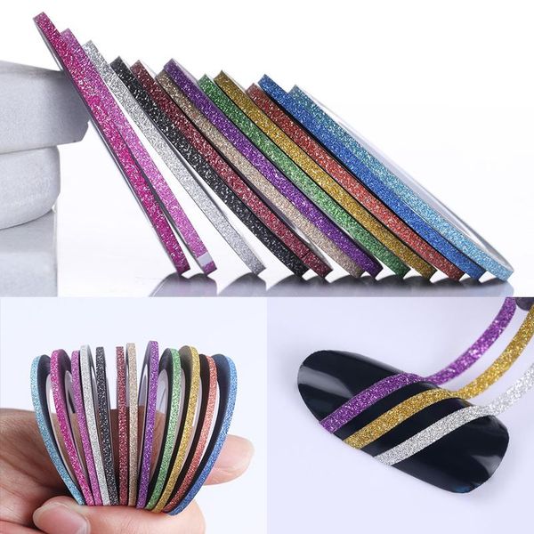 nail art decorations 12 rolls 2mm matte glitter striping tape line rainbow multi color styling tool sticker decal diy decoration, Silver;gold
nail art decorations 12 rolls 2mm matte glitter striping tape line rainbow multi color styling tool sticker decal diy decoration, Silver;gold