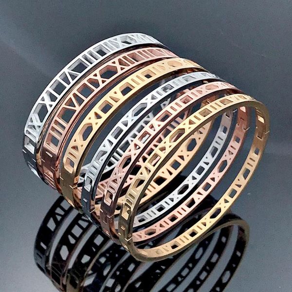 link, chain hollow roman numeral stainless steel bracelet men women hand wrist jewelry accessories lovers, Black
link, chain hollow roman numeral stainless steel bracelet men women hand wrist jewelry accessories lovers, Black