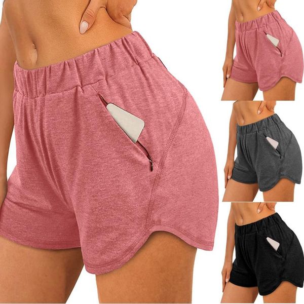 women's shorts 2021 workout athletic running dolphin with zipper pockets outdoor sport casual comfy ropa mujer, White;black
women's shorts 2021 workout athletic running dolphin with zipper pockets outdoor sport casual comfy ropa mujer, White;black
