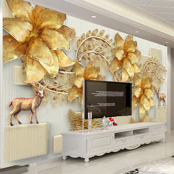 wallpapers custom 3d wall mural europeam style stereo golden flower elk jewelry po wallpaper living room tv bedroom home decor
wallpapers custom 3d wall mural europeam style stereo golden flower elk jewelry po wallpaper living room tv bedroom home decor