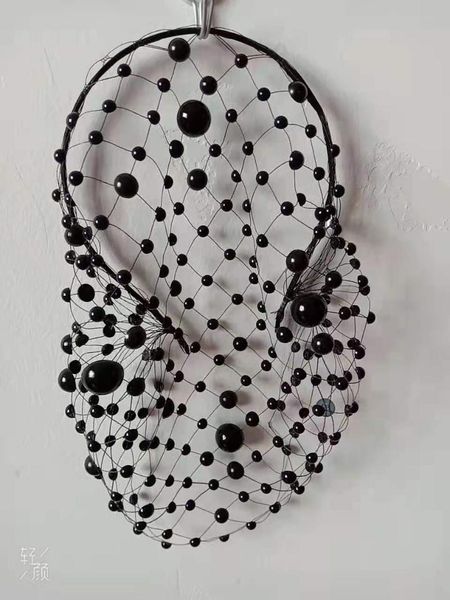 bridal veils headband veil for crystal beaded birdcage white face net mask hair accessorie charming wedding fascinator, Black
bridal veils headband veil for crystal beaded birdcage white face net mask hair accessorie charming wedding fascinator, Black