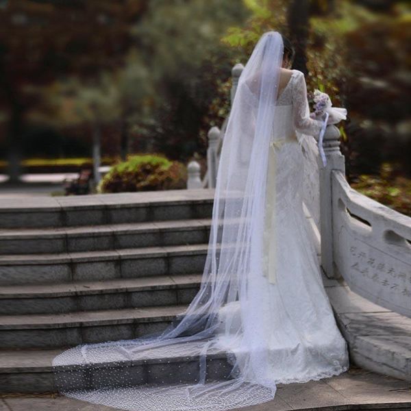 bridal veils 3meter white ivory long pearl veil with comb one layer cathedral heavy pearls velos de noiva wedding ps02, Black
bridal veils 3meter white ivory long pearl veil with comb one layer cathedral heavy pearls velos de noiva wedding ps02, Black