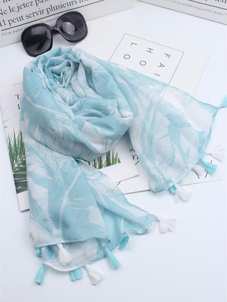 scarves 2021 fashion women's green leaves pattern printing fringed cotton scarf small fresh travel seaside beach sunscreen shawl, Blue;gray
scarves 2021 fashion women's green leaves pattern printing fringed cotton scarf small fresh travel seaside beach sunscreen shawl, Blue;gray