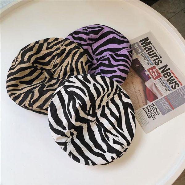 berets fashion korean fashionable zebra pattern beret hat female summer net red street shooting literary japanese painter tide, Blue;gray
berets fashion korean fashionable zebra pattern beret hat female summer net red street shooting literary japanese painter tide, Blue;gray
