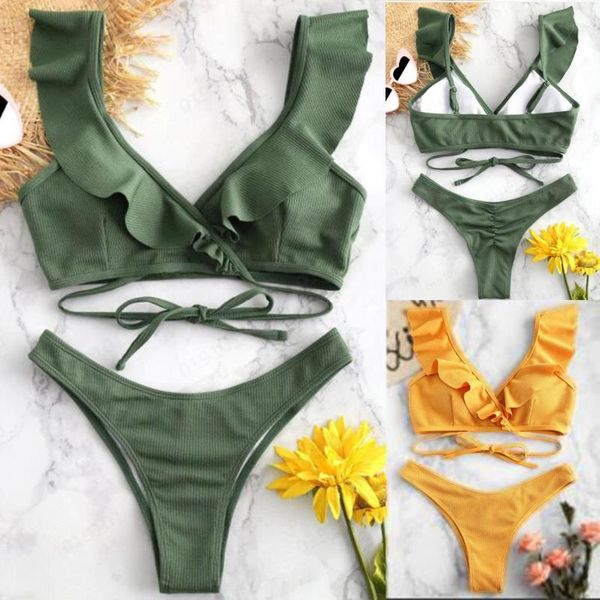 women's swimwear push up bikini set women ruffle biquini high waist 2021 bathing suit swimsuit beach wear maillot de bain, White;black
women's swimwear push up bikini set women ruffle biquini high waist 2021 bathing suit swimsuit beach wear maillot de bain, White;black