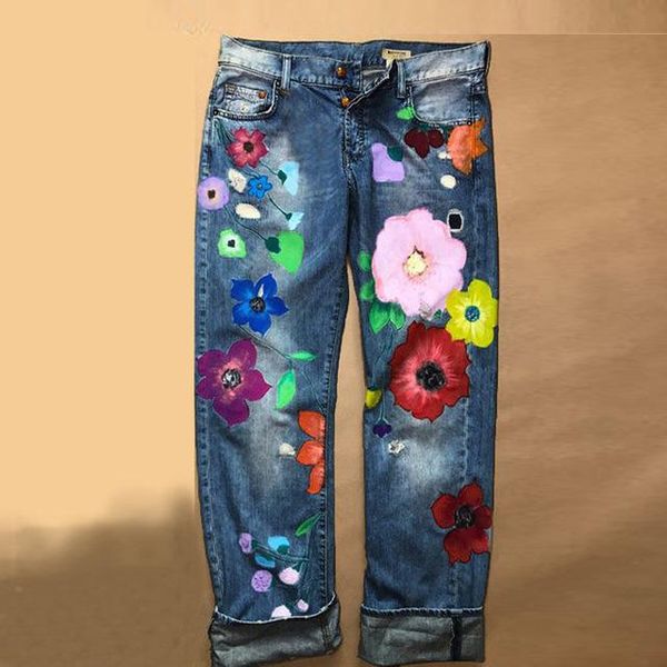women's jeans cute flower printedjeans women loose style direct jean fashion ladies printed thin denim spring and summer breathe, Blue
women's jeans cute flower printedjeans women loose style direct jean fashion ladies printed thin denim spring and summer breathe, Blue
