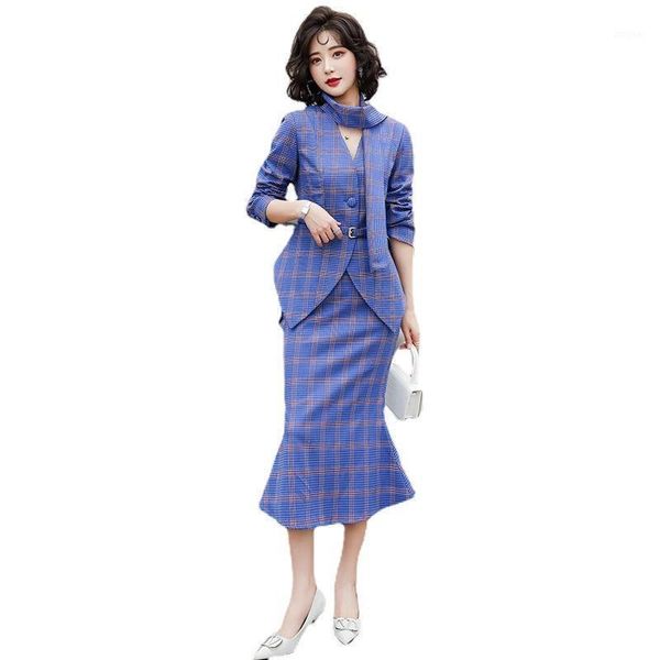 plaid suit skirt women elegant fishtail 2 piece set formal suits for skirts blazer and two dress, White
plaid suit skirt women elegant fishtail 2 piece set formal suits for skirts blazer and two dress, White