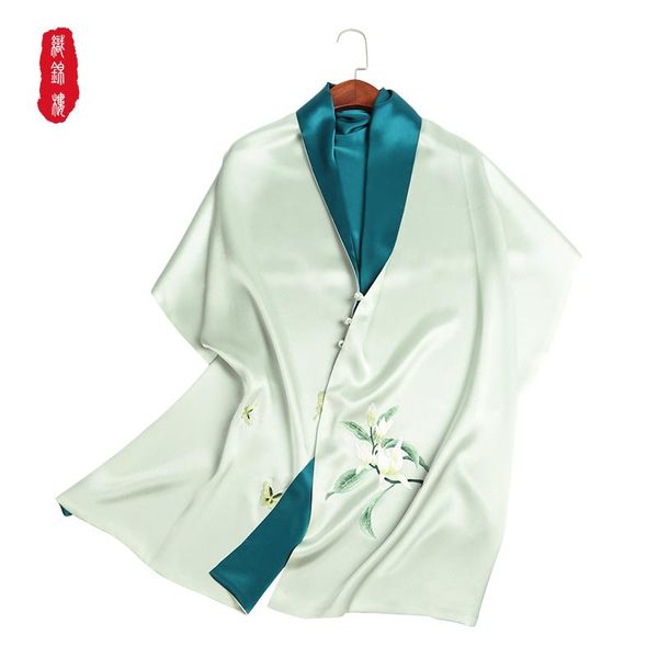 scarves embroidery shawl mulberry silk long hangzhou air conditioning room disc buckle scarf, Blue;gray
scarves embroidery shawl mulberry silk long hangzhou air conditioning room disc buckle scarf, Blue;gray