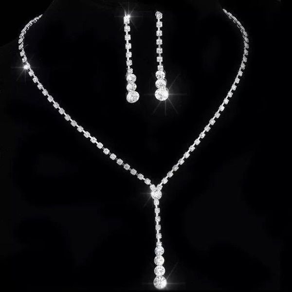 earrings & necklace bridal jewelry set rhinestone adjustable choker bride wedding for women and girls lb, Silver
earrings & necklace bridal jewelry set rhinestone adjustable choker bride wedding for women and girls lb, Silver