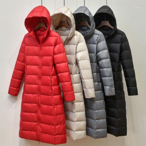 women's down & parkas autumn winter long white duck coat women puffer jackets ultra light female hooded solid color slim outerwear, Black
women's down & parkas autumn winter long white duck coat women puffer jackets ultra light female hooded solid color slim outerwear, Black