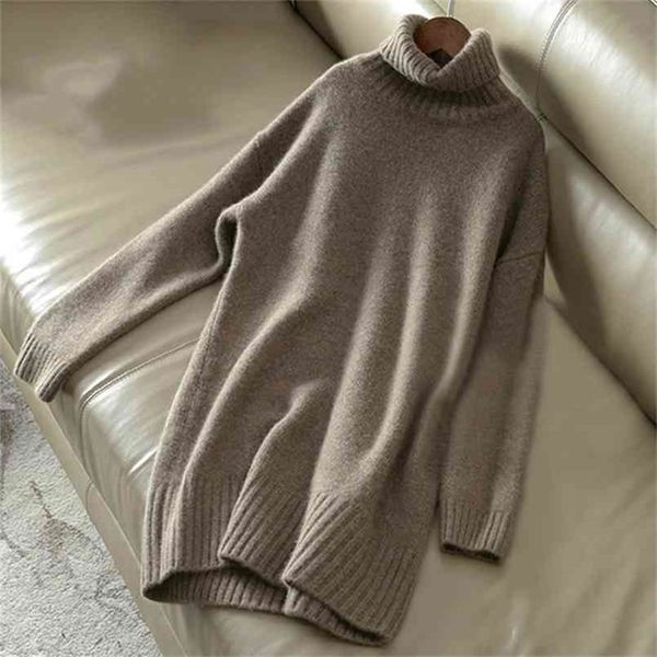 cashmere sweater women turtleneck knitted wool pullover long loose thick warm fashion casual women's 210914, White;black
cashmere sweater women turtleneck knitted wool pullover long loose thick warm fashion casual women's 210914, White;black