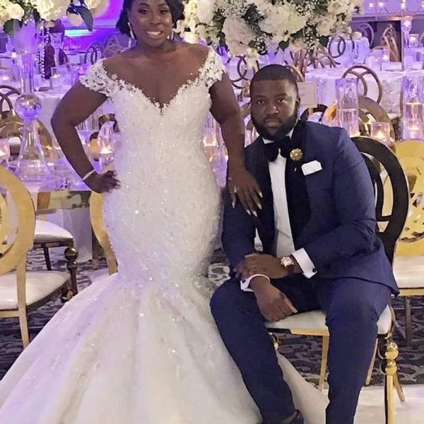 other wedding dresses africa mermaid off the shoulder sleeveless bridal lace appliques sequined gowns robe de mariee, White
other wedding dresses africa mermaid off the shoulder sleeveless bridal lace appliques sequined gowns robe de mariee, White