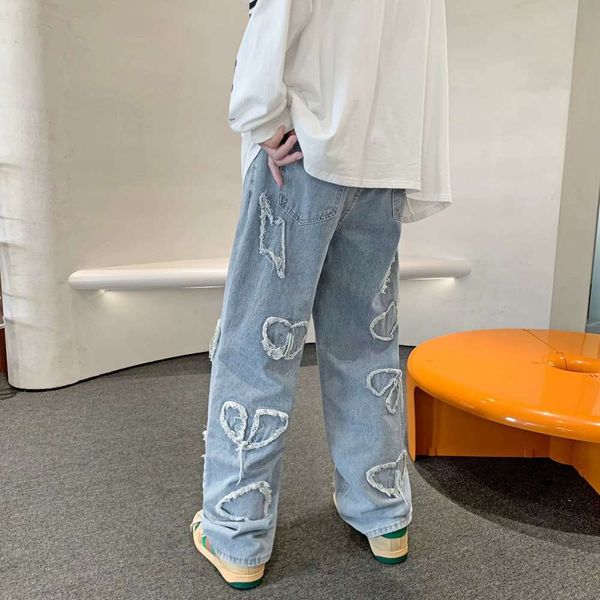 autumn high street washing old love loose tube thin and vibe style pants fashionable, Blue
autumn high street washing old love loose tube thin and vibe style pants fashionable, Blue