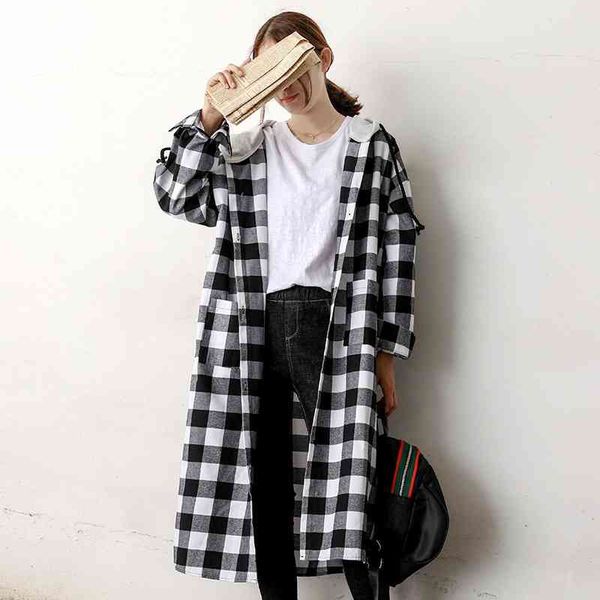 autumn arrival long sleeve casual loose womens hooded shirt plus size warm thick korean blouse plaid women 210603, White
autumn arrival long sleeve casual loose womens hooded shirt plus size warm thick korean blouse plaid women 210603, White